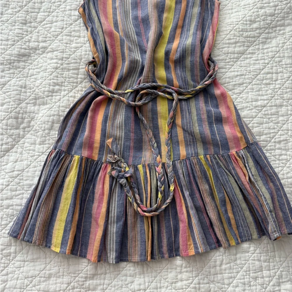 Marine Layer Striped Mini Dress with Yellow and Pink - Picture 2 of 10